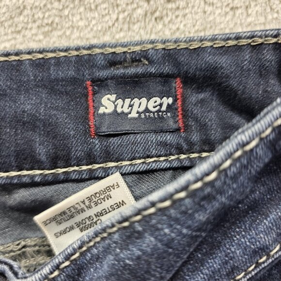 Silver Jeans Suki Capri Womens 32 Denim Super Stretch Embroidered Pockets Jeans - Picture 6 of 12